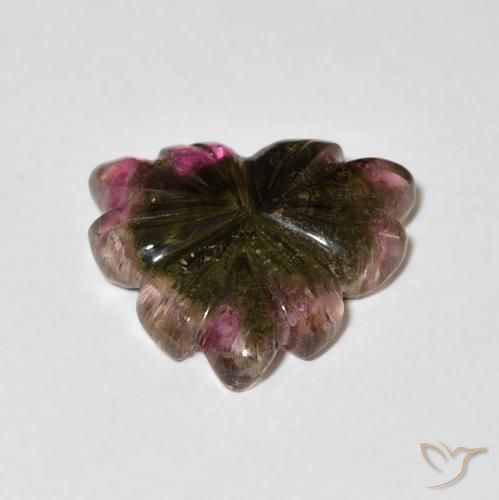 Tormalina Multicolore naturale da 5.01 ct, Taglio a fiore, Trasparente