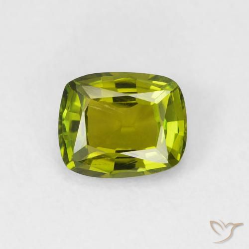 Tormalina Verde terroso naturale da 0.77 ct, Cuscino, VVS-VS