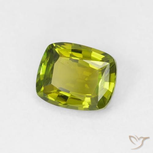 Tormalina Verde terroso naturale da 0.77 ct, Cuscino, VVS-VS