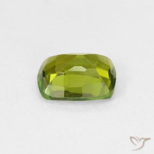Tormalina Verde terroso naturale da 0.77 ct, Cuscino, VVS-VS