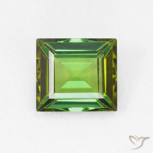 0.58ct Naturale Verde terroso Tormalina, Taglio a baguette, VVS-VS