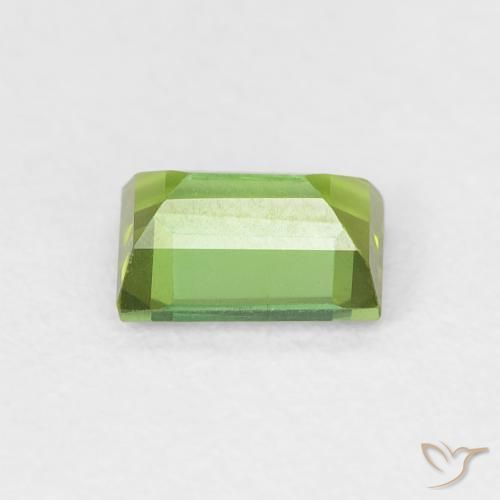 Tormalina Verde acceso naturale da 0.57 ct, Taglio a baguette, VVS-VS