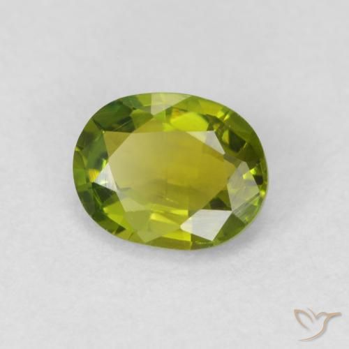 Tormalina Verde acceso naturale da 0.58 ct, Ovale, VS