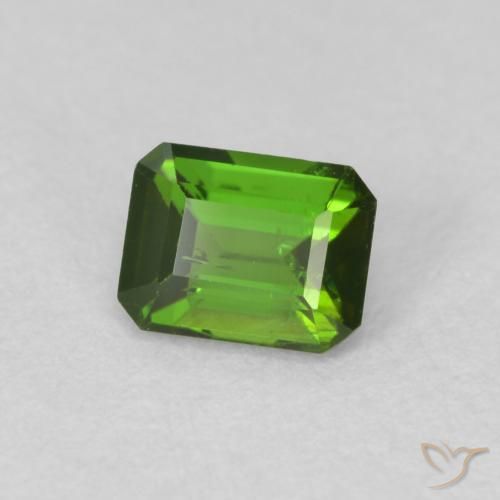 Tormalina Verde terroso naturale da 0.53 ct, Ottagonale / Taglio smeraldo, VS