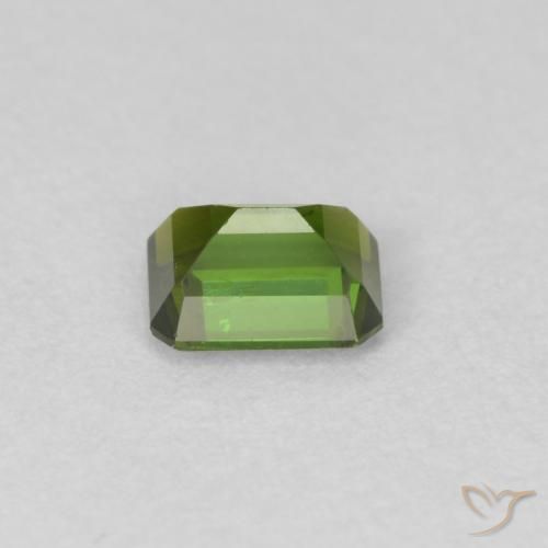 Tormalina Verde terroso naturale da 0.53 ct, Ottagonale / Taglio smeraldo, VS