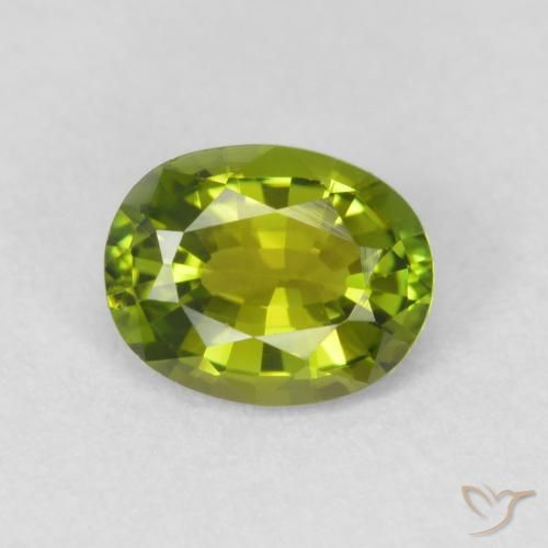 0.68ct Naturale Verde acceso Tormalina, Ovale, VVS
