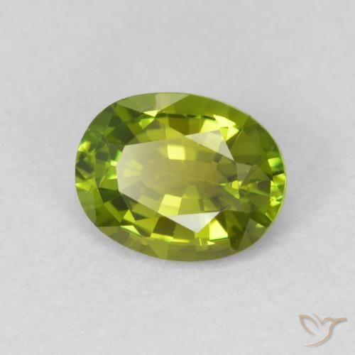 Tormalina Verde acceso naturale da 0.68 ct, Ovale, VVS