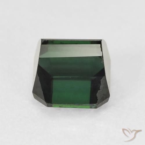 Tormalina Verde scuro naturale da 1.48 ct, Ottagonale / Taglio smeraldo, VVS