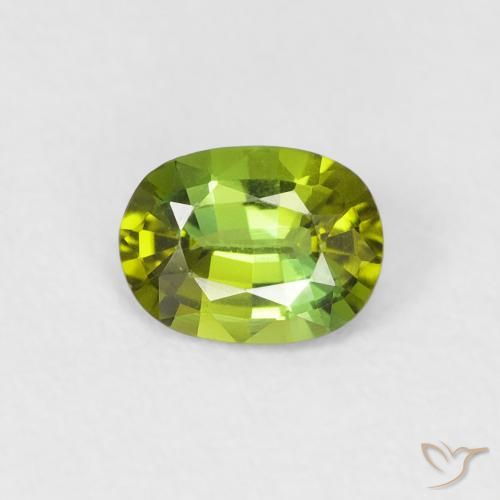 0.45ct Naturale Verde medio Tormalina, Ovale, VVS
