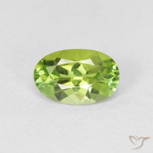 0.46ct Naturale Verde brillante Tormalina, Ovale, VVS