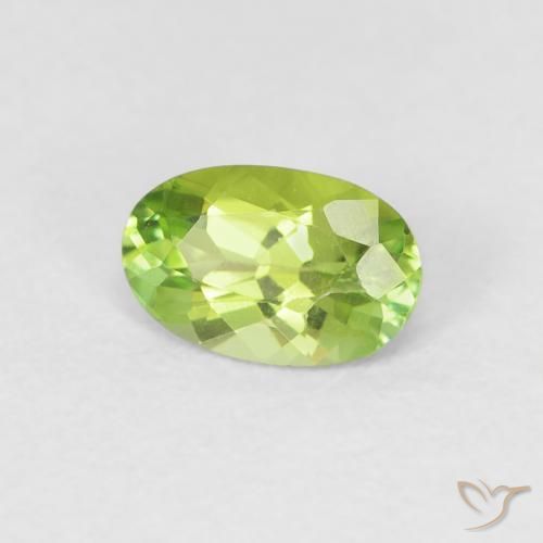 Tormalina Verde brillante naturale da 0.46 ct, Ovale, VVS
