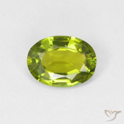 0.71ct Naturale Verde acceso Tormalina, Ovale, VVS