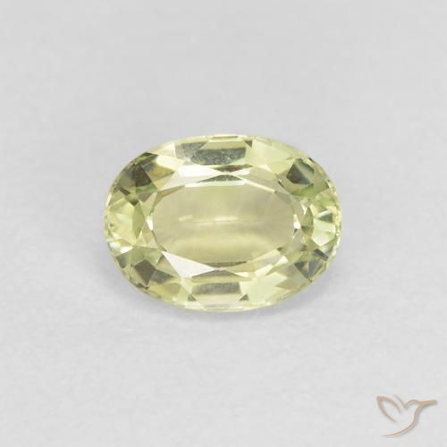 0.81ct Naturale Verde Pera Chiaro Tormalina, Ovale, VVS