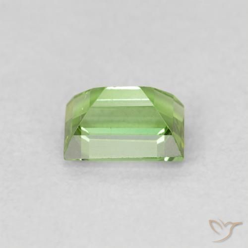 Tormalina Verde scuro naturale da 0.50 ct, Taglio a baguette, VVS-VS