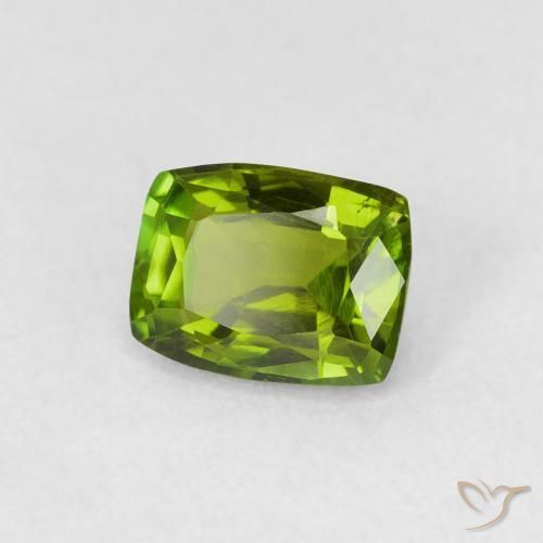 Tormalina Verde medio naturale da 0.74 ct, Cuscino, VVS-VS