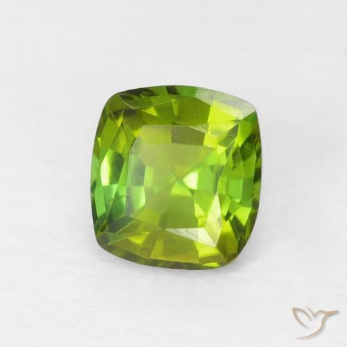 Tormalina Verde acceso naturale da 0.66 ct, Cuscino, VVS-VS