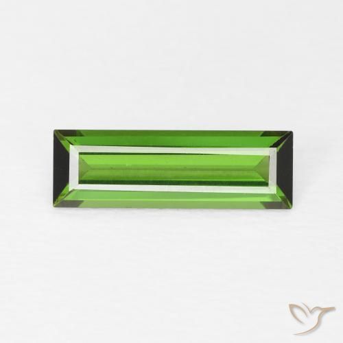 0.86ct Naturale Verde foresta Tormalina, Taglio a baguette, VVS