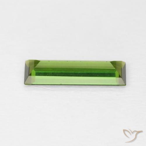 Tormalina Verde foresta naturale da 0.86 ct, Taglio a baguette, VVS