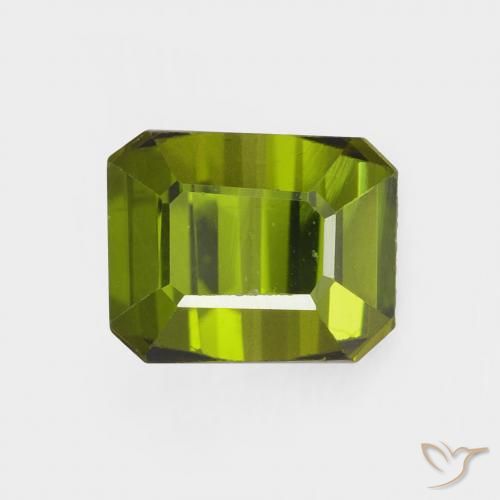 1.36ct Naturale Verde scuro Tormalina, Taglio smeraldo, VVS