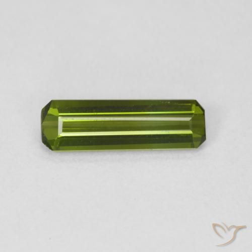 0.87ct Naturale Verde medio Tormalina, Taglio smeraldo, VVS