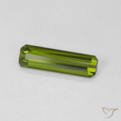 Tormalina Verde terroso naturale da 0.82 ct, Ottagonale / Taglio smeraldo, VVS