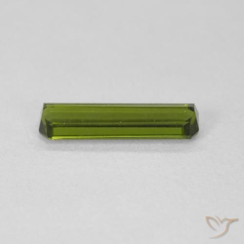 Tormalina Verde terroso naturale da 0.82 ct, Ottagonale / Taglio smeraldo, VVS