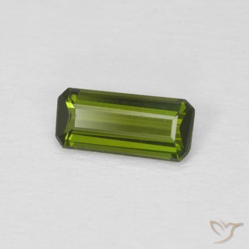 Tormalina Verde scuro naturale da 0.64 ct, Ottagonale / Taglio smeraldo, VVS