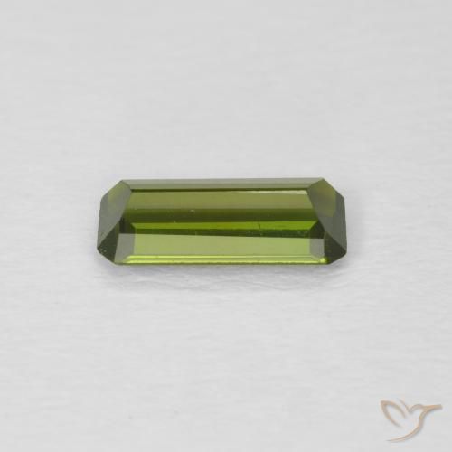 Tormalina Verde scuro naturale da 0.64 ct, Ottagonale / Taglio smeraldo, VVS