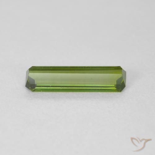 Tormalina Verde terroso naturale da 0.82 ct, Ottagonale / Taglio smeraldo, VVS