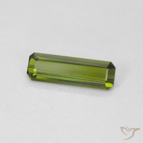 Tormalina Verde medio naturale da 0.85 ct, Ottagonale / Taglio smeraldo, VVS