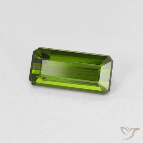 Tormalina Verde scuro naturale da 1.00 ct, Ottagonale / Taglio smeraldo, VVS-VS