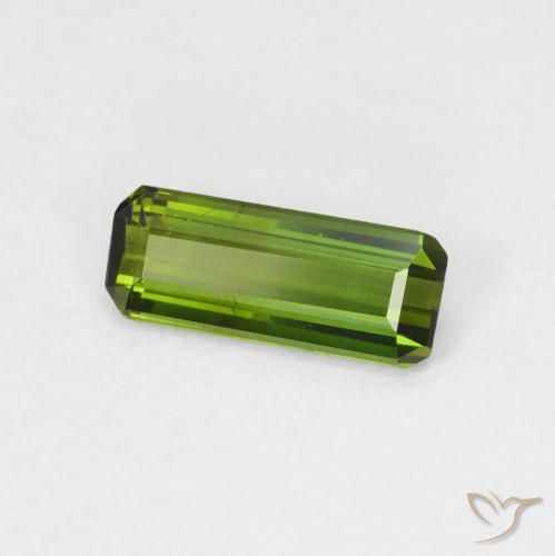 Tormalina Verde scuro naturale da 0.72 ct, Ottagonale / Taglio smeraldo, VS