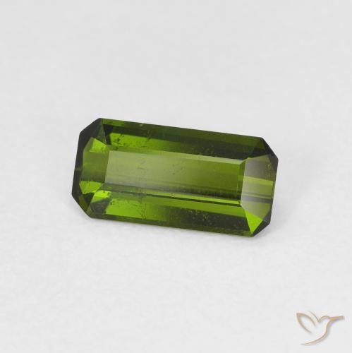 Tormalina Verde giallastro naturale da 0.78 ct, Ottagonale / Taglio smeraldo, VS