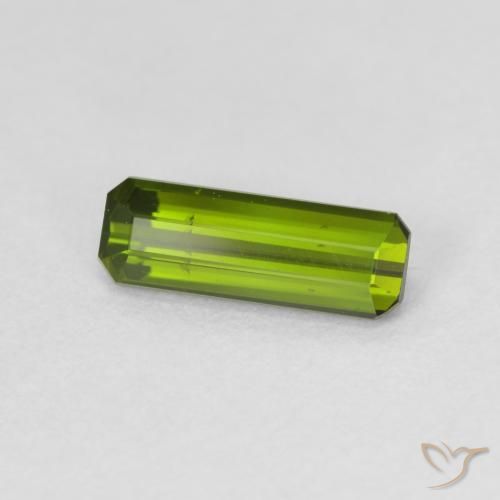Tormalina Verde caldo naturale da 0.90 ct, Ottagonale / Taglio smeraldo, VVS-VS