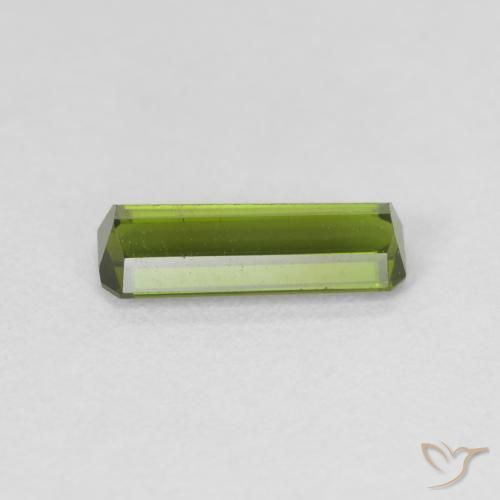Tormalina Verde caldo naturale da 0.90 ct, Ottagonale / Taglio smeraldo, VVS-VS