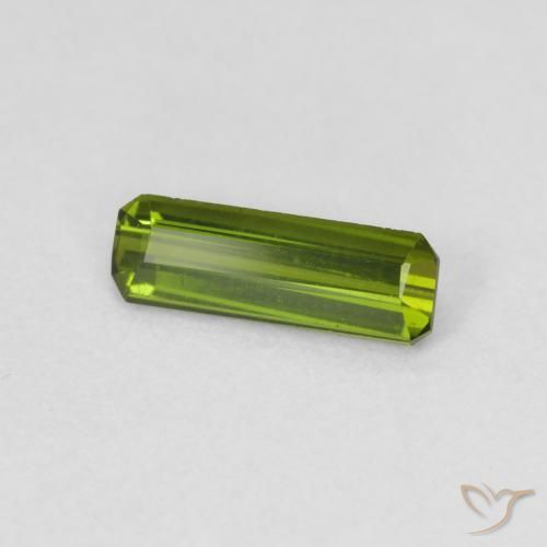 Tormalina Verde caldo naturale da 0.61 ct, Ottagonale / Taglio smeraldo, VVS-VS