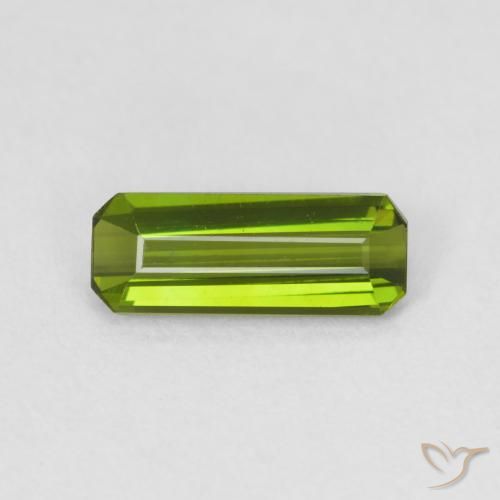 0.83ct Naturale Verde foresta Tormalina, Taglio smeraldo, VVS-VS