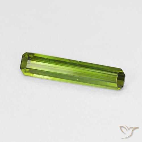 Tormalina Verde medio naturale da 0.85 ct, Ottagonale / Taglio smeraldo, VVS-VS