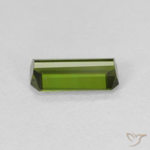 Tormalina Verde caldo naturale da 0.98 ct, Ottagonale / Taglio smeraldo, VS