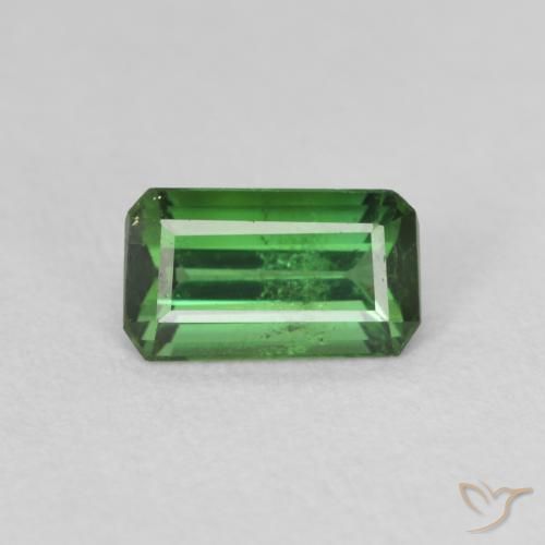 0.78ct Naturale Verde marroncino Tormalina, Taglio smeraldo, VS