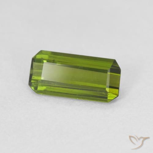 Tormalina Verde caldo naturale da 0.65 ct, Ottagonale / Taglio smeraldo, VS