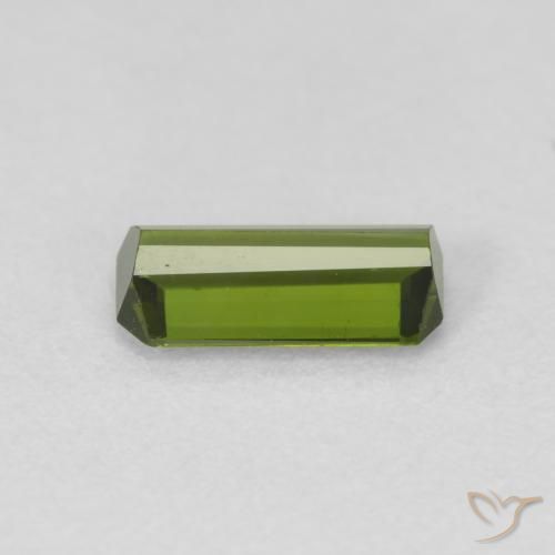 Tormalina Verde caldo naturale da 0.65 ct, Ottagonale / Taglio smeraldo, VS