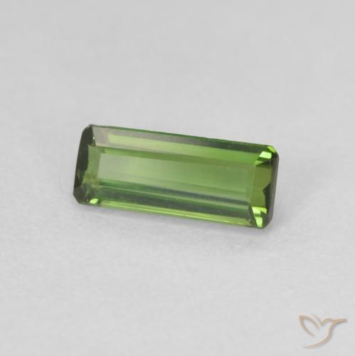 Tormalina Verde scuro naturale da 0.83 ct, Ottagonale / Taglio smeraldo, VS