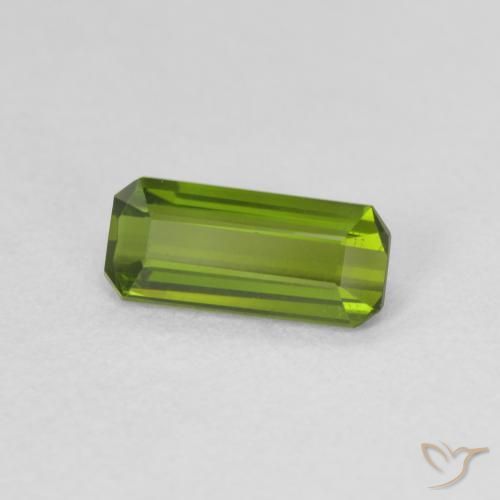 Tormalina Verde scuro naturale da 0.86 ct, Ottagonale / Taglio smeraldo, VVS