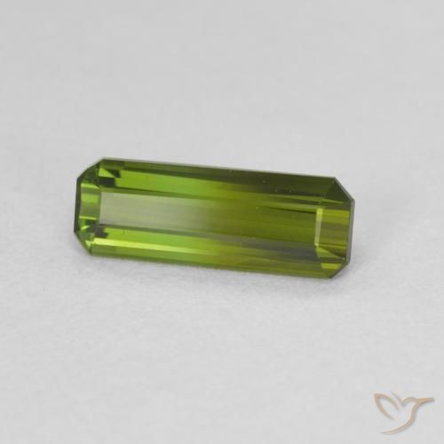 Tormalina Verde giallastro naturale da 0.98 ct, Ottagonale / Taglio smeraldo, VVS
