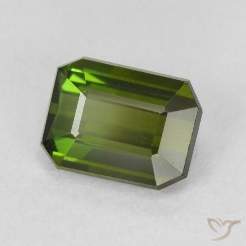 Tormalina Verde giallastro naturale da 1.20 ct, Ottagonale / Taglio smeraldo, VVS-VS