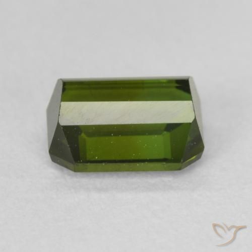 Tormalina Verde giallastro naturale da 1.20 ct, Ottagonale / Taglio smeraldo, VVS-VS