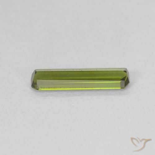 Tormalina Verde scuro naturale da 0.66 ct, Ottagonale / Taglio smeraldo, VVS