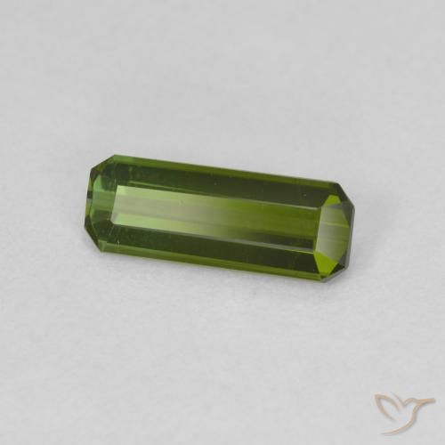 Tormalina Verde scuro naturale da 0.99 ct, Ottagonale / Taglio smeraldo, VVS