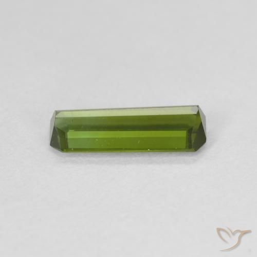 Tormalina Verde scuro naturale da 0.99 ct, Ottagonale / Taglio smeraldo, VVS